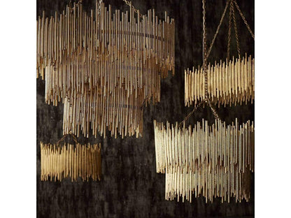 Arteriors Home 12-Light Prescott 3-Tier Chandelier in Gold Leaf