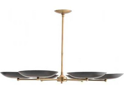 Arteriors Home Griffith 6-Light Chandelier in Antique Brass and Bronze
