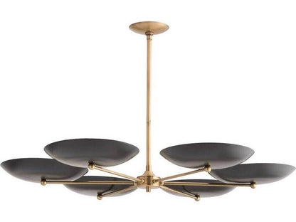 Arteriors Home Griffith 6-Light Chandelier in Antique Brass and Bronze