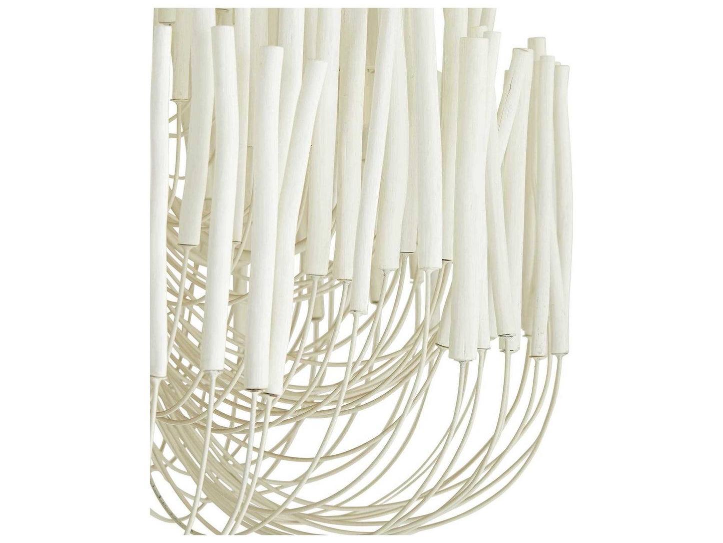 Arteriors Home Tilda 6-Light Large Chandelier in Whitewash Wood and Iron