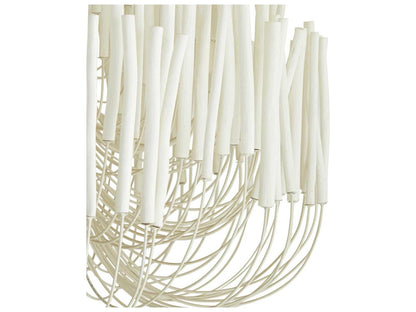 Arteriors Home Tilda 6-Light Large Chandelier in Whitewash Wood and Iron
