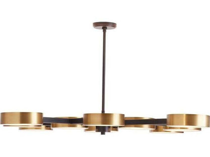 Arteriors Home Linus 10-Light Starburst Chandelier in Antique Brass