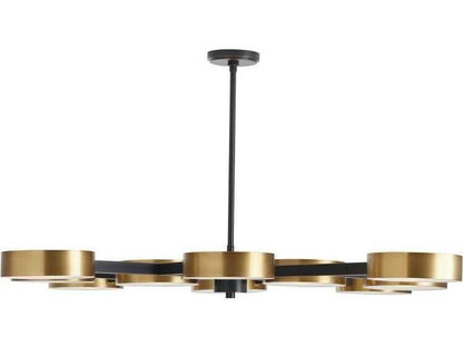 Arteriors Home Linus 10-Light Starburst Chandelier in Antique Brass