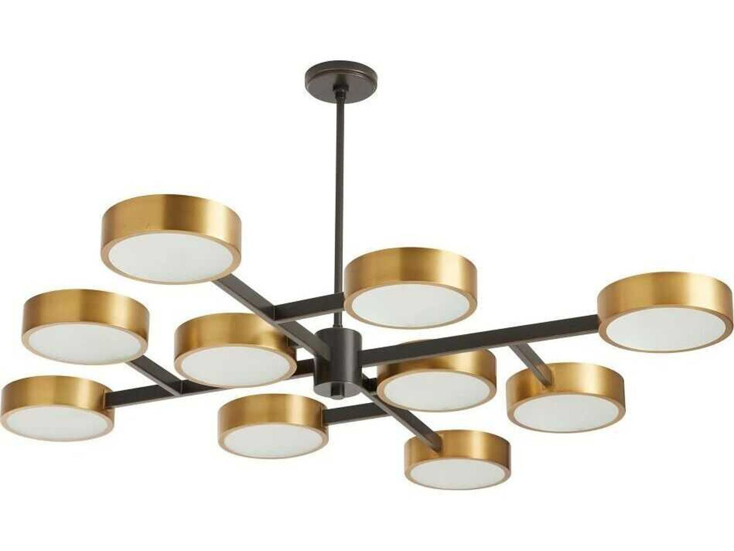 Arteriors Home Linus 10-Light Starburst Chandelier in Antique Brass