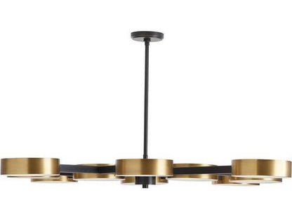 Arteriors Home Linus 10-Light Starburst Chandelier in Antique Brass