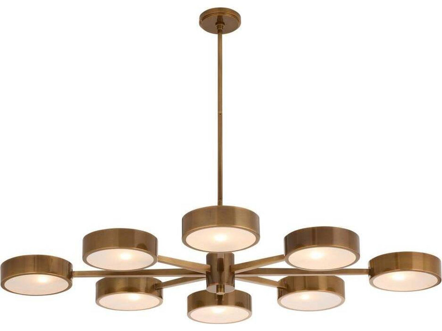 Arteriors Home Linus 8-Light Starburst Chandelier in Heirloom Brass