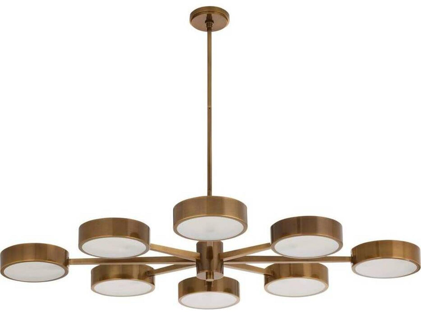 Arteriors Home Linus 8-Light Starburst Chandelier in Heirloom Brass