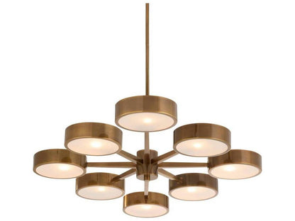 Arteriors Home Linus 8-Light Starburst Chandelier in Heirloom Brass