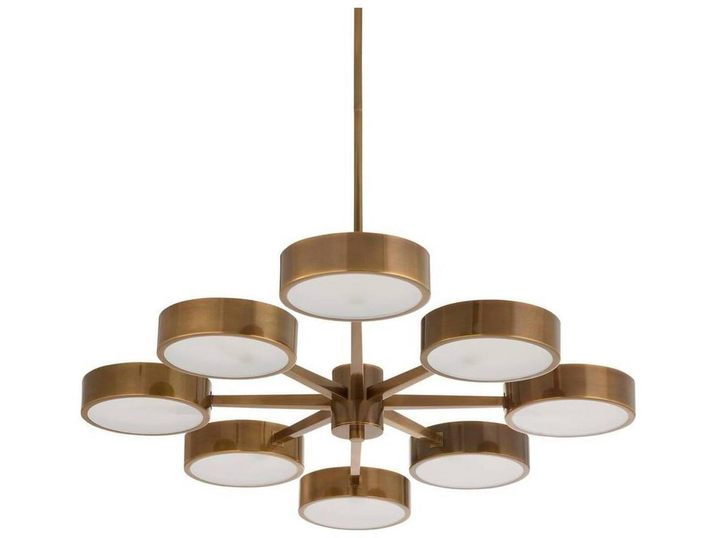 Arteriors Home Linus 8-Light Starburst Chandelier in Heirloom Brass