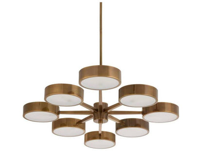 Arteriors Home Linus 8-Light Starburst Chandelier in Heirloom Brass
