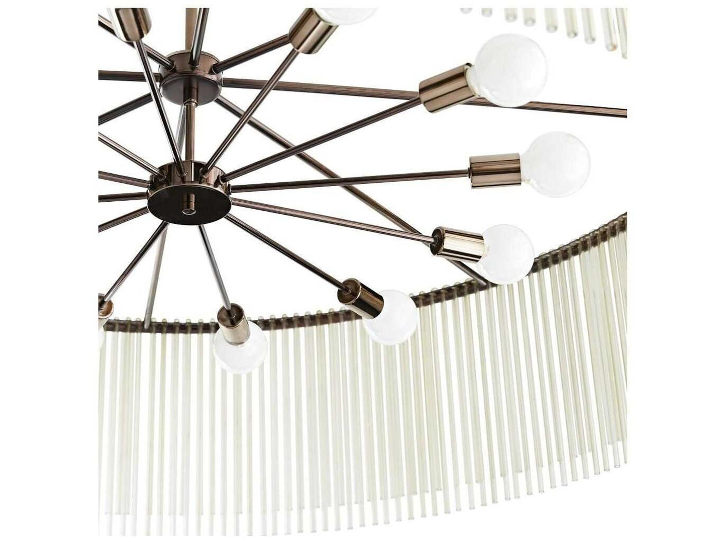 Arteriors Home 12-Light Royalton Chandelier in Brown Nickel with Smoke Glass