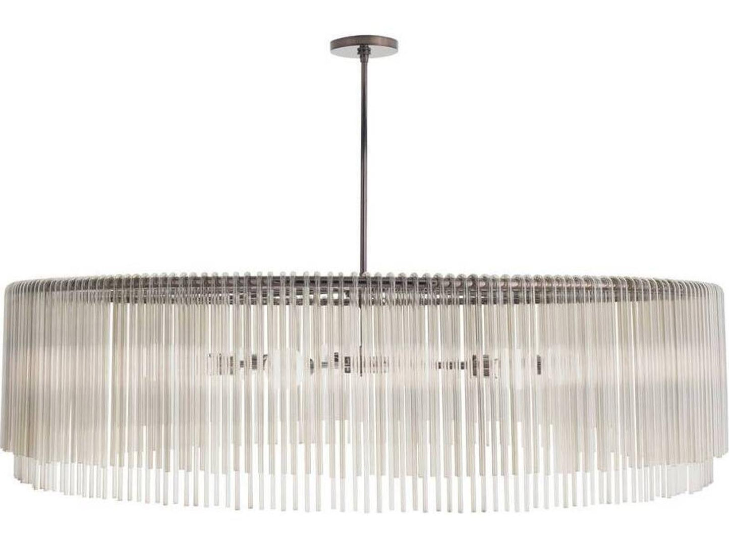 Arteriors Home 12-Light Royalton Chandelier in Brown Nickel with Smoke Glass