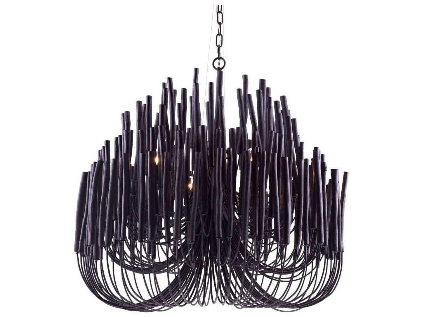 Arteriors Home Tilda 6-Light Chandelier in Black Wood