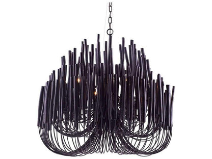 Arteriors Home Tilda 6-Light Chandelier in Black Wood