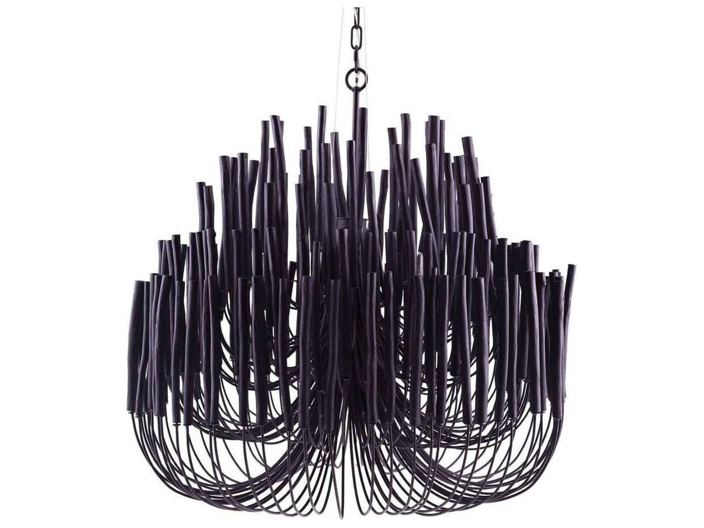 Arteriors Home Tilda 6-Light Chandelier in Black Wood