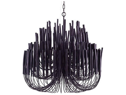 Arteriors Home Tilda 6-Light Chandelier in Black Wood