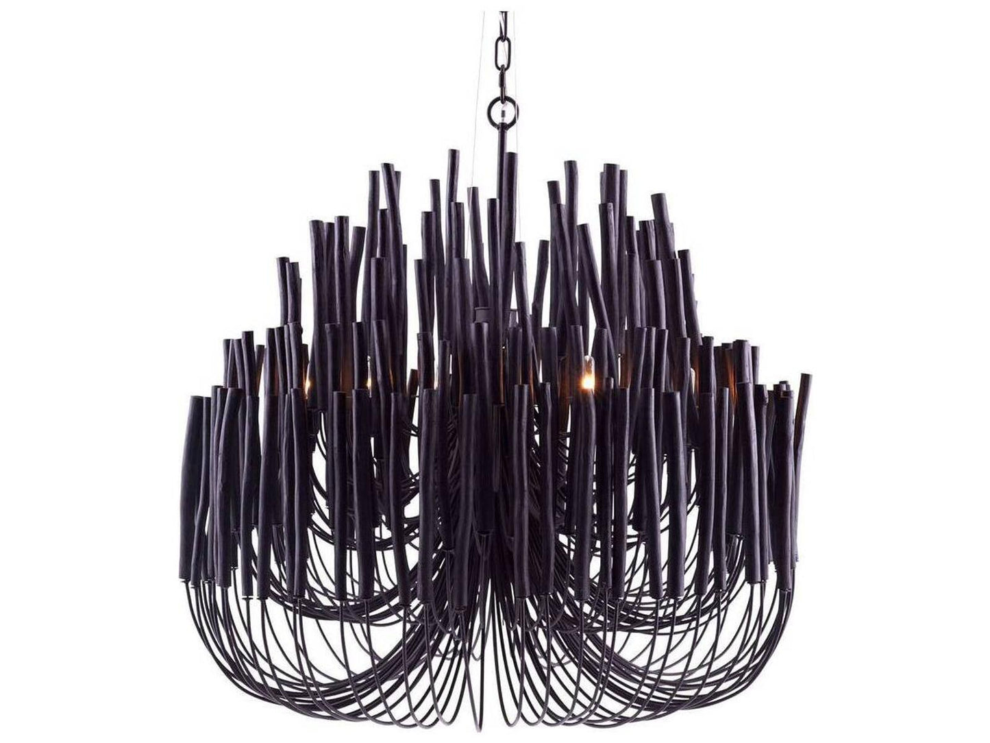 Arteriors Home Tilda 6-Light Chandelier in Black Wood