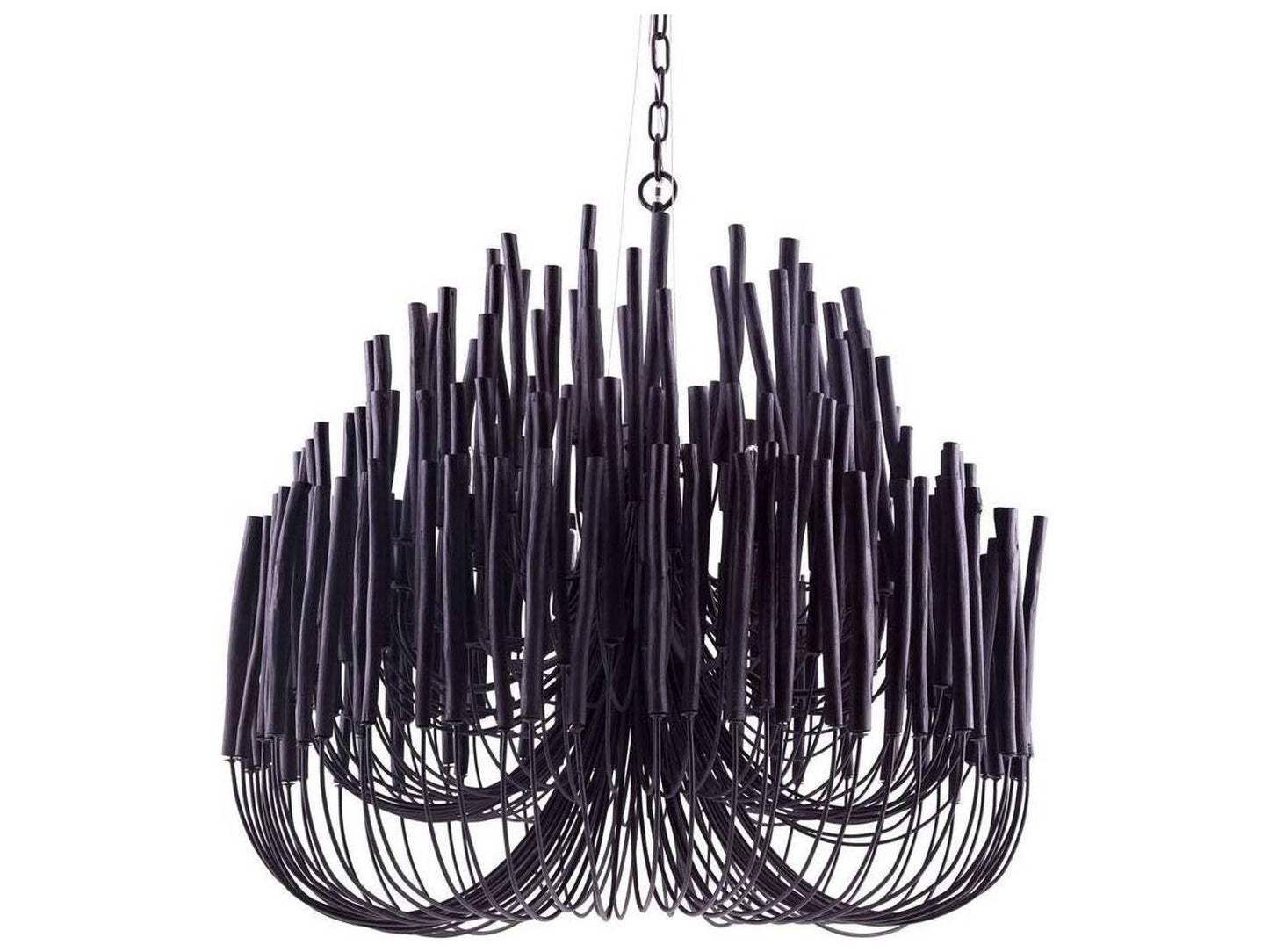 Arteriors Home Tilda 6-Light Chandelier in Black Wood