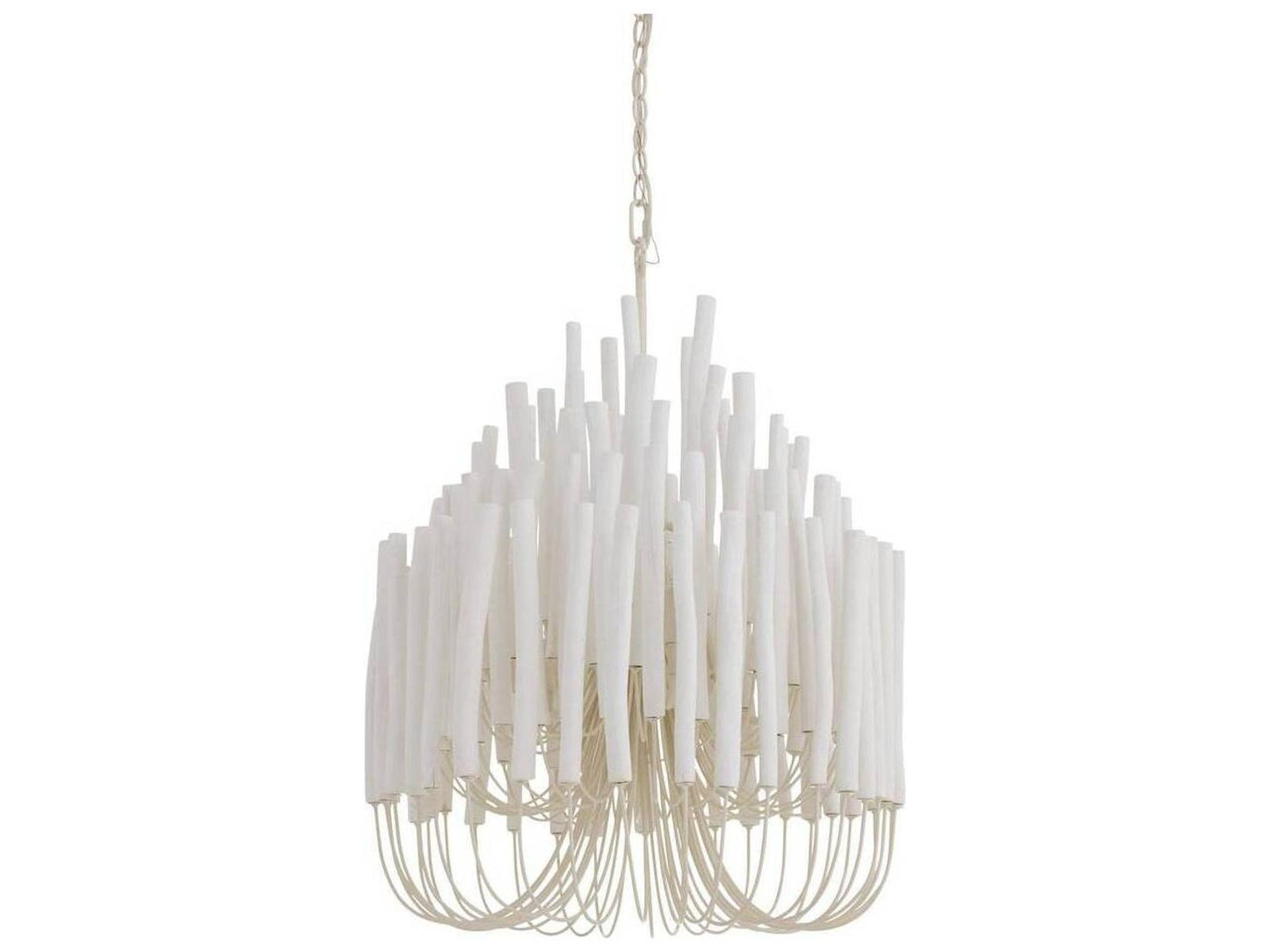 Arteriors Home 5-Light Tilda Chandelier Whitewashed Wood and Iron