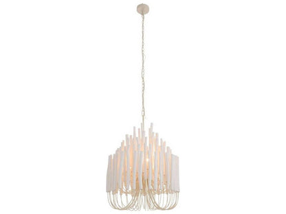 Arteriors Home 5-Light Tilda Chandelier Whitewashed Wood and Iron