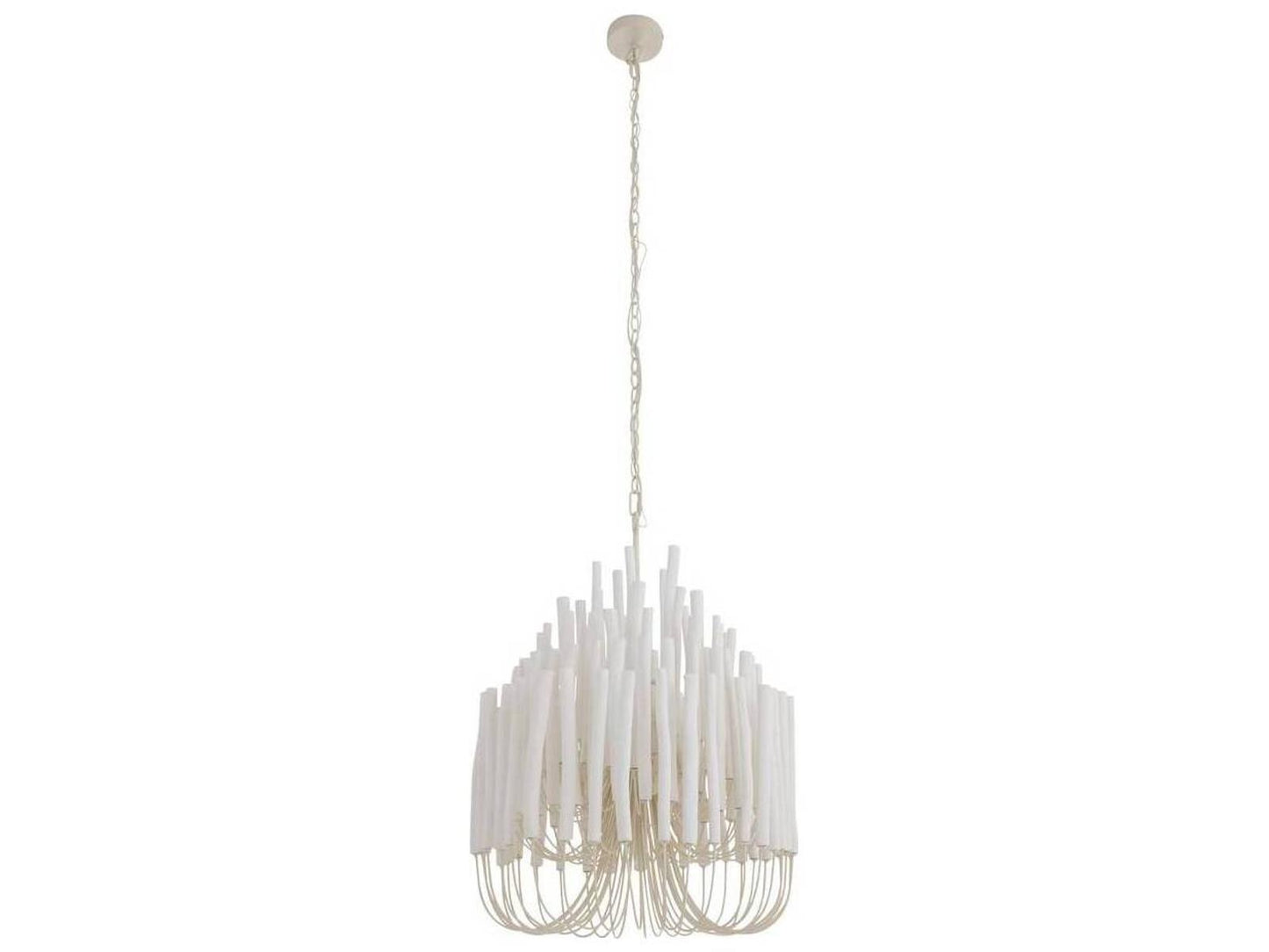 Arteriors Home 5-Light Tilda Chandelier Whitewashed Wood and Iron