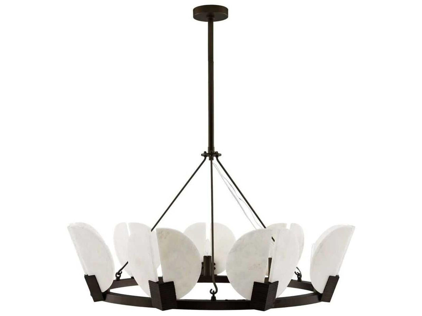Arteriors Home Sierra 9-Light Chandelier in English Bronze and Alabaster