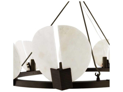 Arteriors Home Sierra 9-Light Chandelier in English Bronze and Alabaster