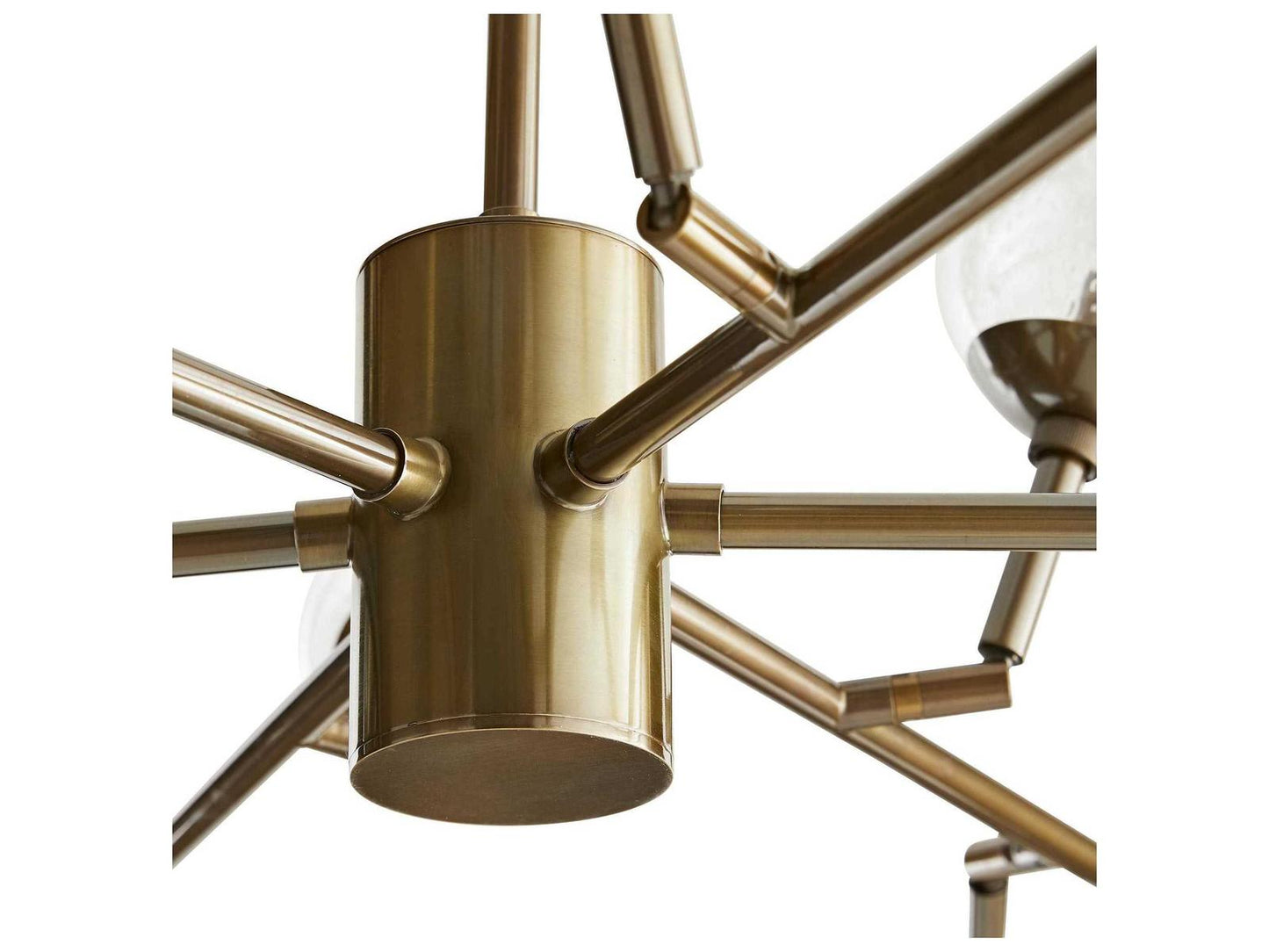 Arteriors Home Arteriors Dallas 18-Light Medium Chandelier in Vintage Brass with Seedy Glass