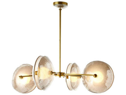 Arteriors Home 4-Light Whitney LED Chandelier with Smoke Luster Glass and Antique Brass