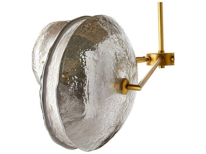 Arteriors Home 4-Light Whitney LED Chandelier with Smoke Luster Glass and Antique Brass