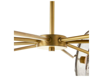 Arteriors Home 4-Light Whitney LED Chandelier with Smoke Luster Glass and Antique Brass