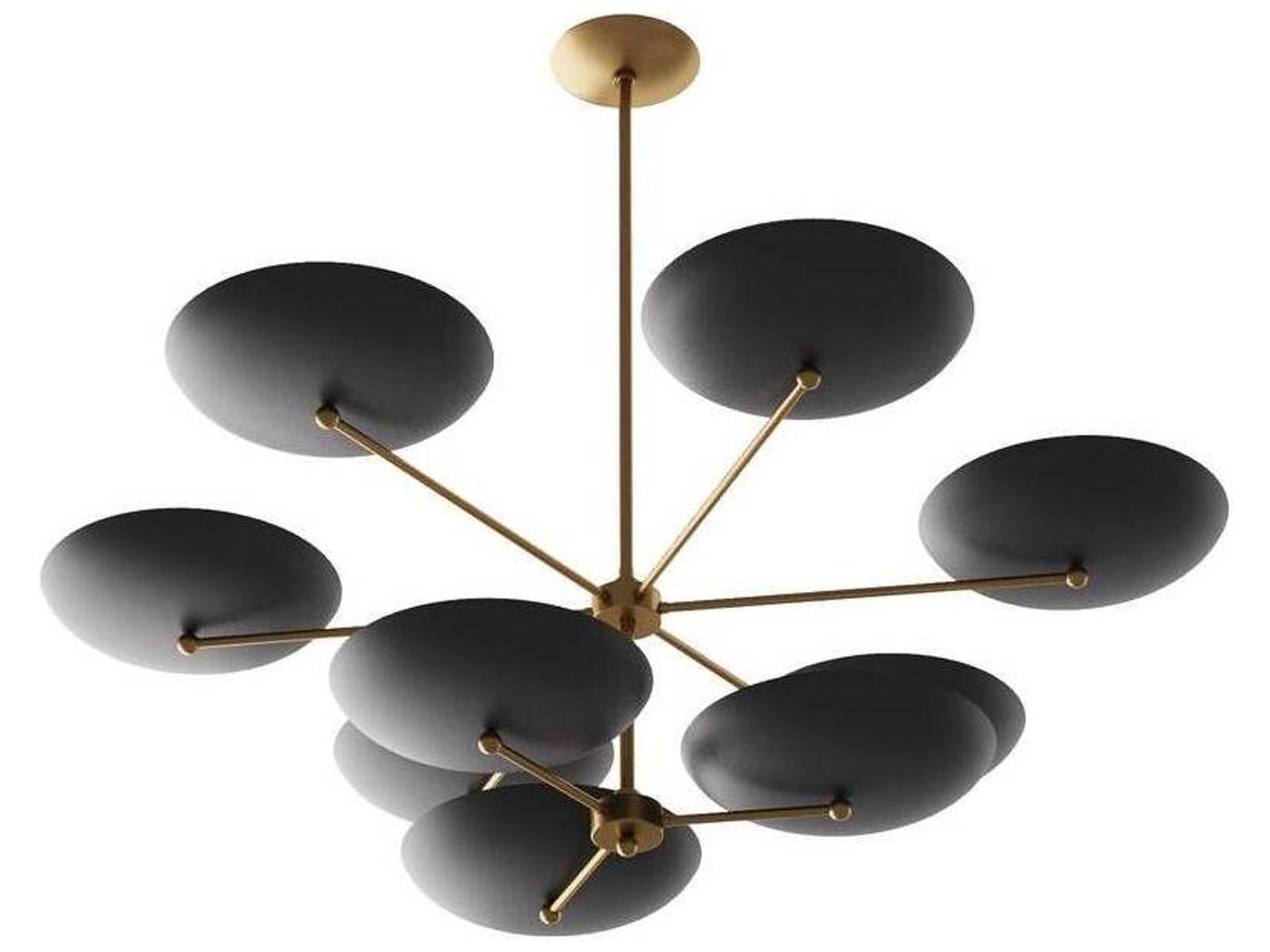 Arteriors Home Griffith 9-Light Two Tiered Chandelier in Bronze and Antique Brass