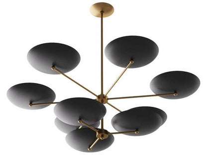 Arteriors Home Griffith 9-Light Two Tiered Chandelier in Bronze and Antique Brass