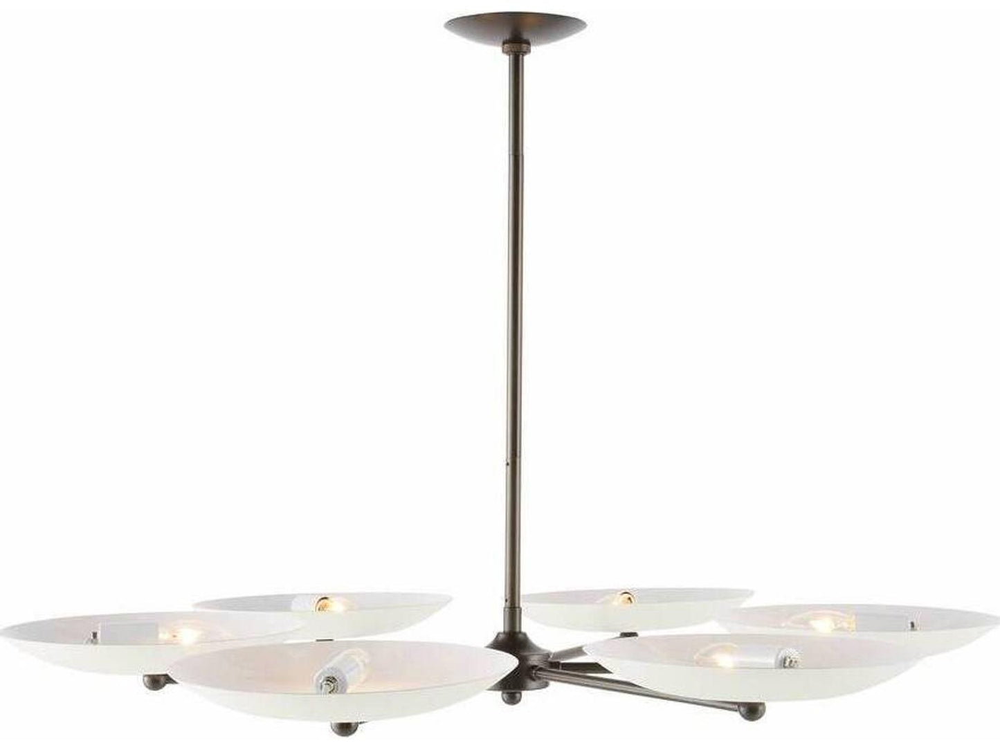 Arteriors Home Griffith 6-Light Chandelier in English Bronze and Bone Steel