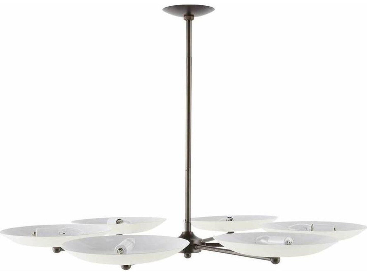 Arteriors Home Griffith 6-Light Chandelier in English Bronze and Bone Steel