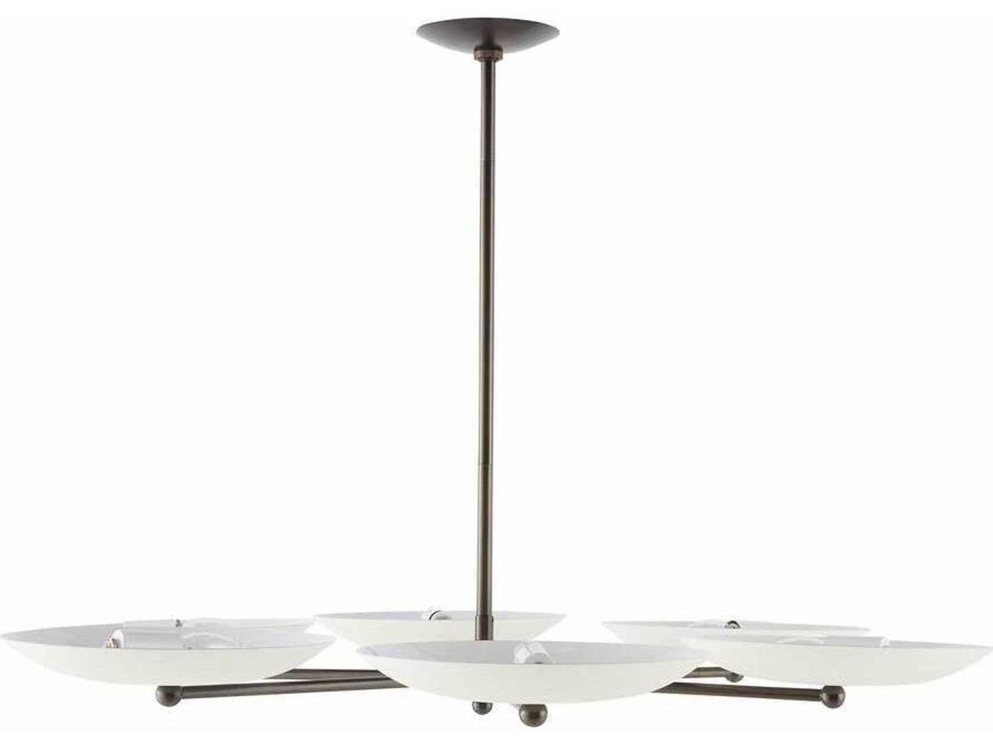 Arteriors Home Griffith 6-Light Chandelier in English Bronze and Bone Steel