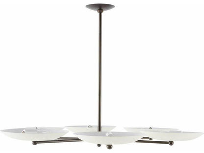 Arteriors Home Griffith 6-Light Chandelier in English Bronze and Bone Steel