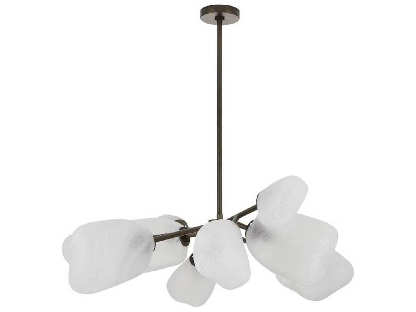 Arteriors Home 12-Light Grozny Chandelier in English Bronze with Frosted Glass