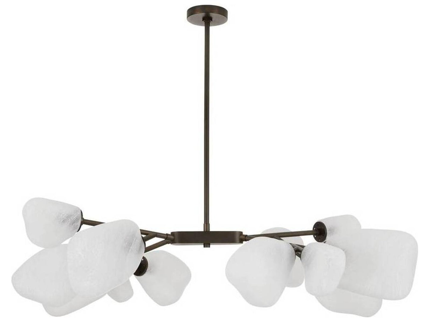 Arteriors Home 12-Light Grozny Chandelier in English Bronze with Frosted Glass