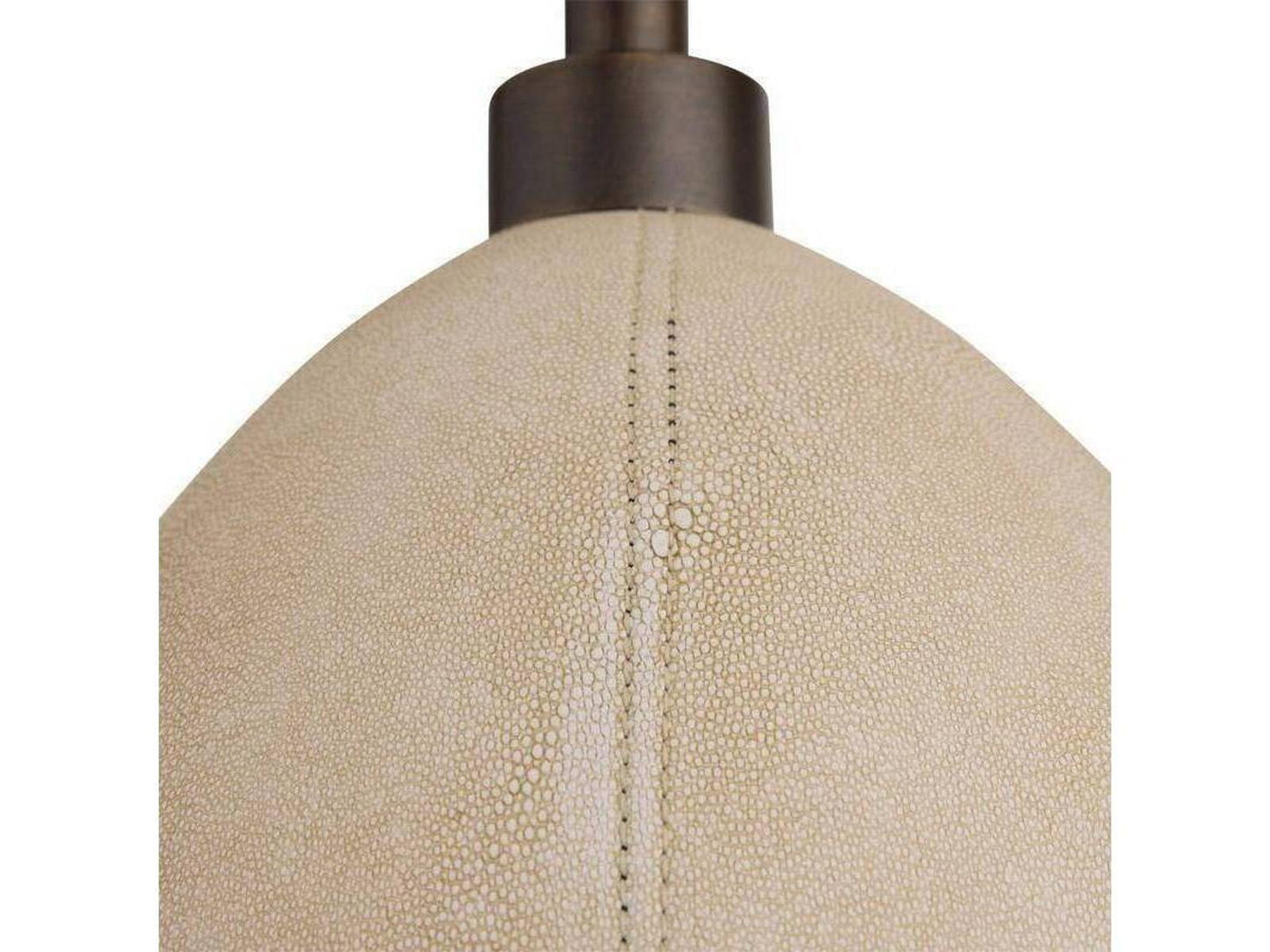 Arteriors Home 6-Light Inlet Chandelier in English Bronze and Ivory Faux Shagreen