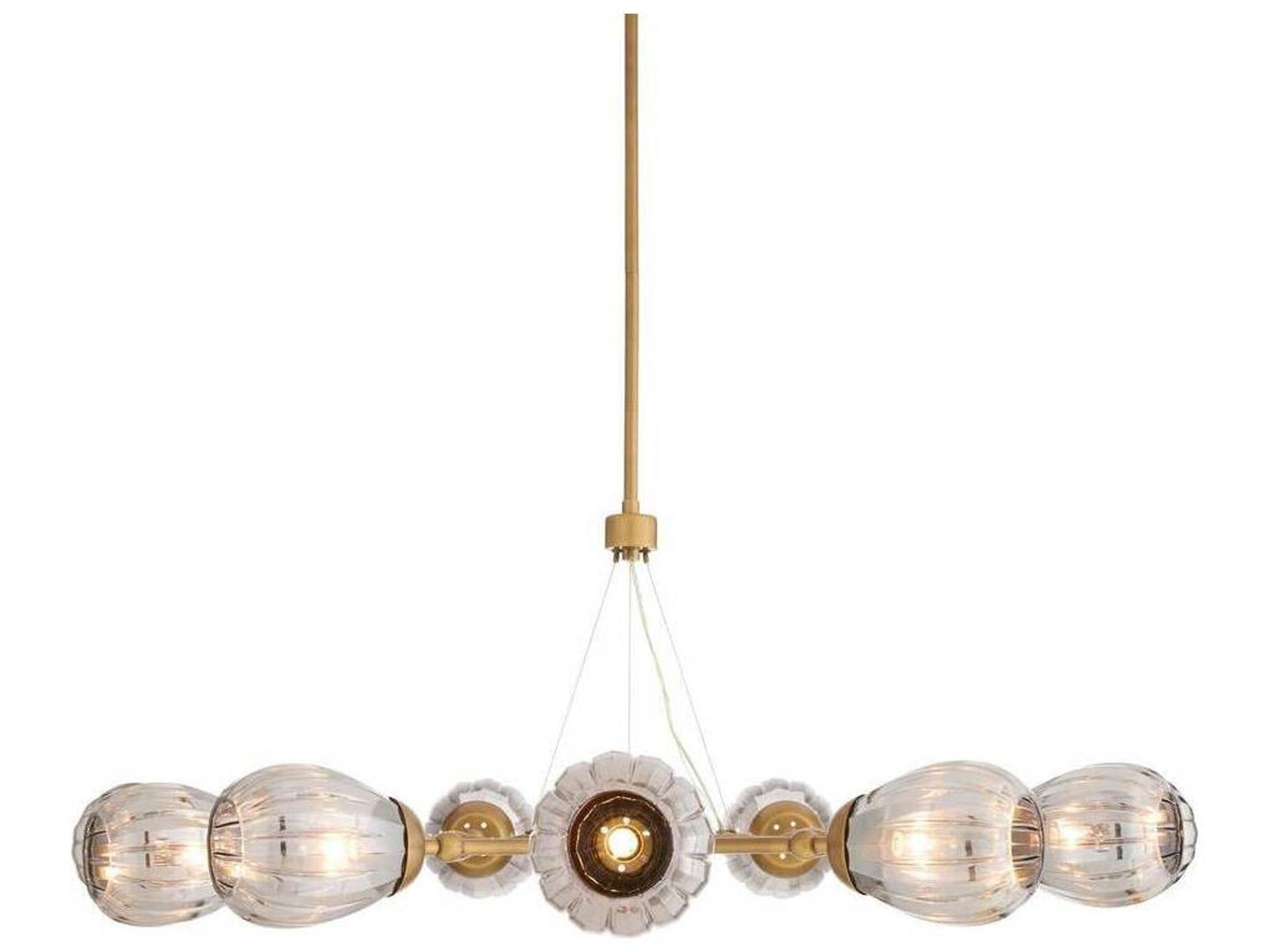 Arteriors Home 9-Light Smyth Round Chandelier in Smoke Luster and Antique Brass