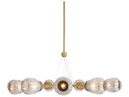 Arteriors Home 9-Light Smyth Round Chandelier in Smoke Luster and Antique Brass