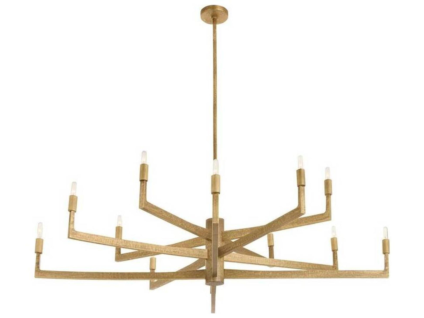 Arteriors Home 12-Light Griff Chandelier in Chattered Antique Brass