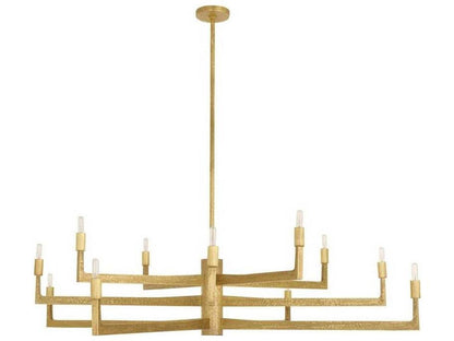 Arteriors Home 12-Light Griff Chandelier in Chattered Antique Brass