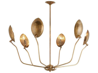 Arteriors Home Flores 6-Light Chandelier in Vintage Brass