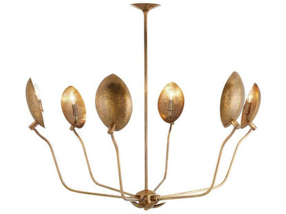 Arteriors Home Flores 6-Light Chandelier in Vintage Brass