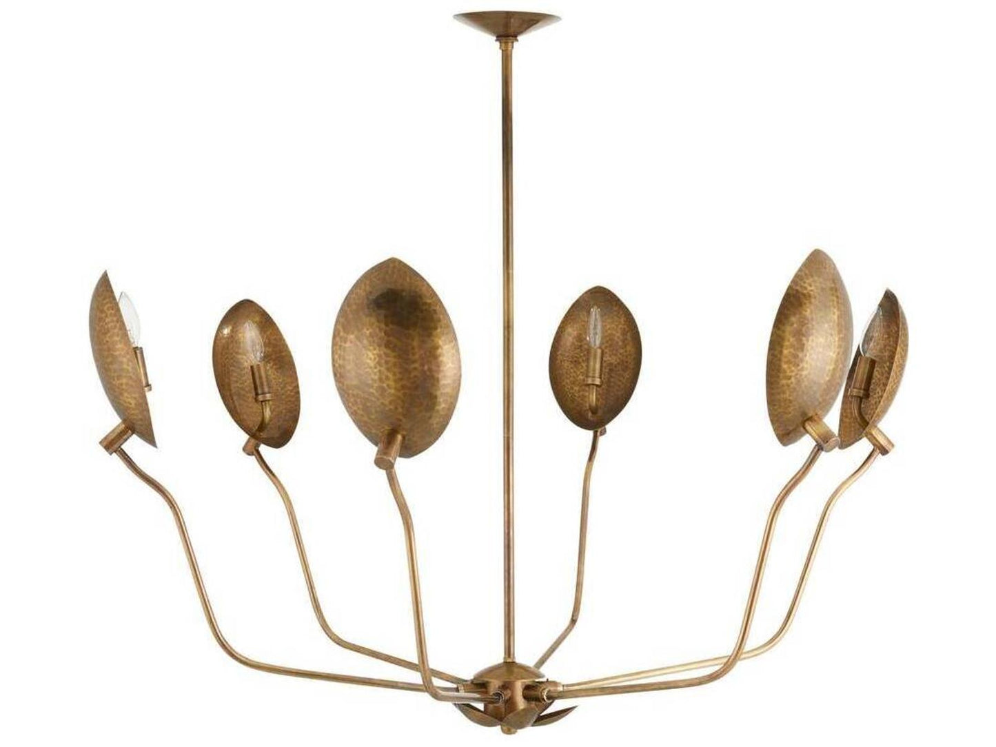 Arteriors Home Flores 6-Light Chandelier in Vintage Brass