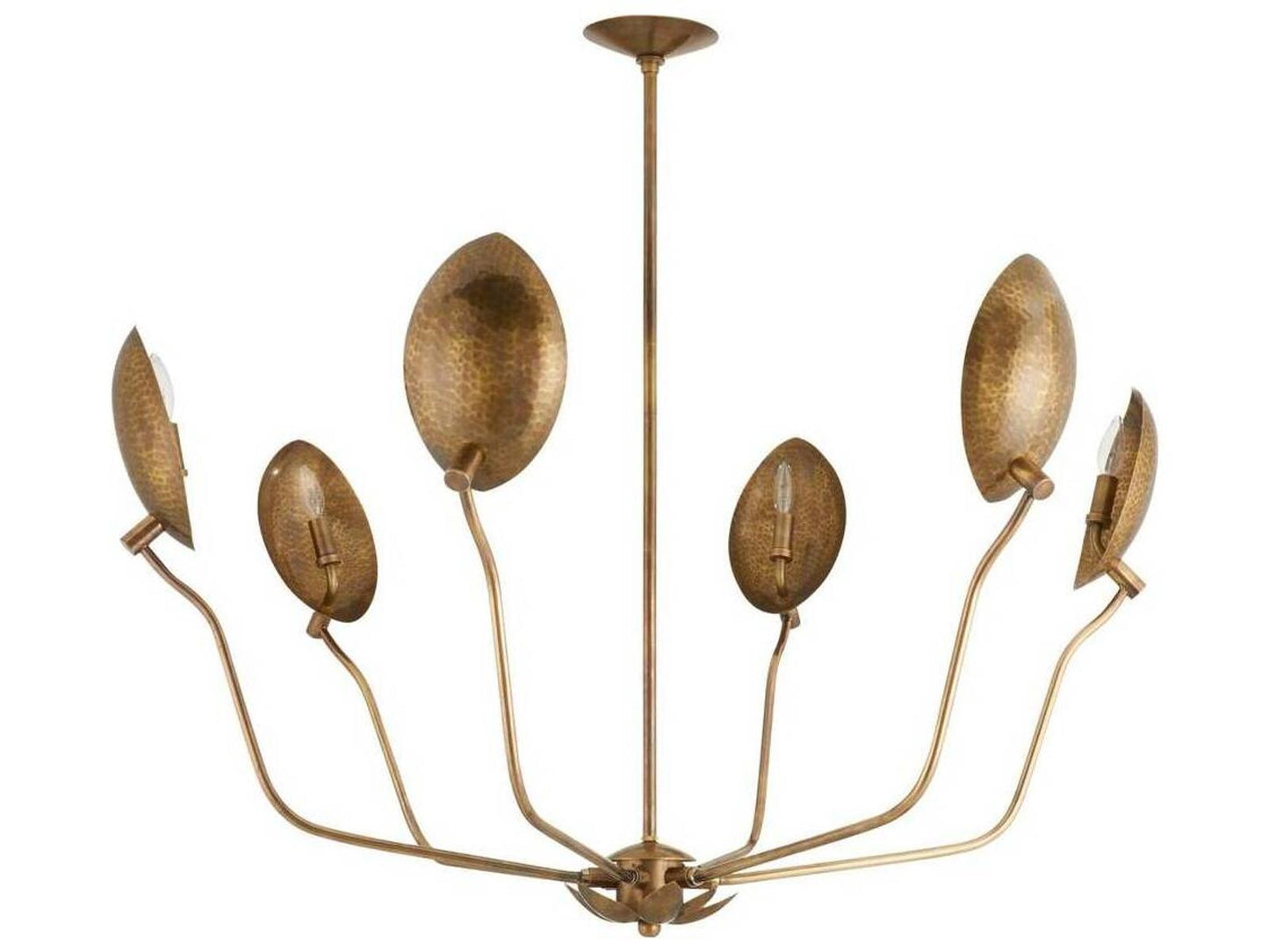 Arteriors Home Flores 6-Light Chandelier in Vintage Brass