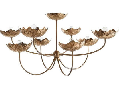 Arteriors Home 8-Light Encinitas Chandelier in Antique Brass