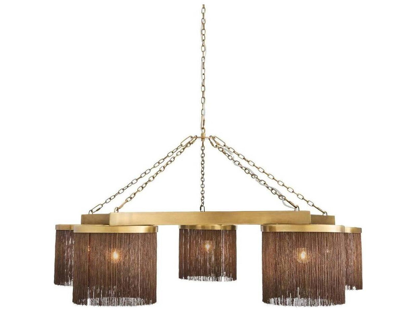 Arteriors Home 5-Light Langston Chandelier in Vintage Brass